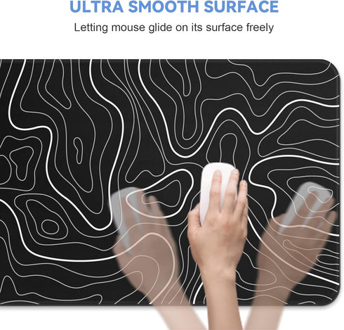 Large Mouse Pad for Gaming, 31.5 x 11.8 in with Anti-Slip Rubber Base, XL Keyboard Pad for Home and Office
