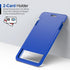 JINEASY 2 Pack Royal Blue Hard Plastic Vertical ID Badge Holder for Lanyard