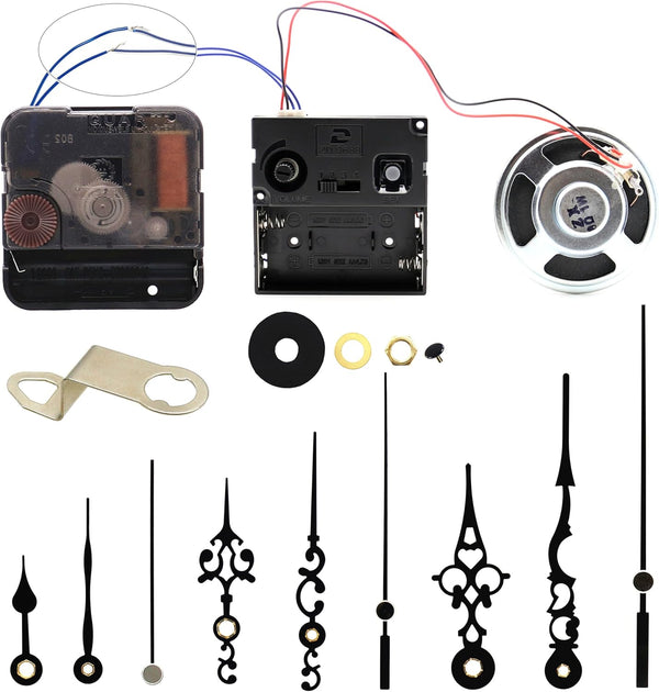 Youngtown 12888 Trigger Quartz Clock Movement with Music Chime Box, 1/2 Inch Maximum Dial Thickness