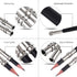 GTHER 5PCS Double Head Pencil Extender, Adjustable Lengthener with Aluminum Handle for Colored Pencils, Black