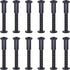 Swpeet 25Pcs M6x50mm Carbon Steel Black Hex Drive Socket Cap Bolts - Assortment Kit with Allen Wrench for Furniture