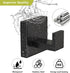 VAEHOLD 4 Pack Robe Towel Hooks for Bathrooms - Matte Black Heavy Duty Wall Mounted Shower Hooks for Kitchen
