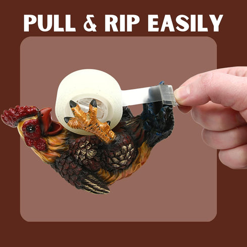 Rooster Novelty Tape Dispenser, 6 Inches, Office Gag Gift for Coworkers