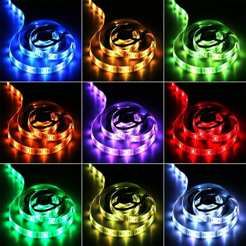 sinzau 2m/6.6FT 24 Battery Powered Led Strip Lights, LED Strip with Keys Remote Control, RGB Led Rope Lights for Party