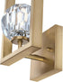 6131000 Westinghouse Zoa Contemporary One Light LED Indoor Wall Fixture, Brushed Brass Finish, Crystal Glass