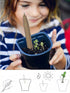 THE CREATOR Plantable Pens, Pack of 6, Wildlife Theme, Reduces 6g of Plastic, Eco-Friendly Gift