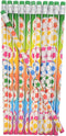 Fun Soccer Ball Print Colorful Pencils with Eraser Top, #2 Lead, 24 Unsharpened Wooden Pencils