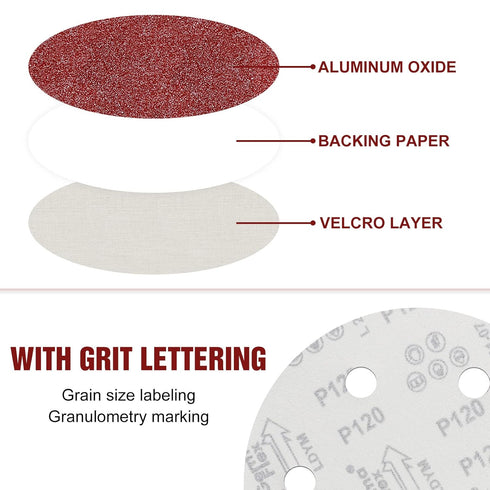 9 Inch Sanding Disc 40 Grit Hook and Loop Sandpaper, 30 PCS for Drywall Sander Remove Popcorn Ceiling