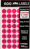 Sunburst Systems 7030 Pre-Priced Garage Sale Stickers (Labels), 600 Count, Pink