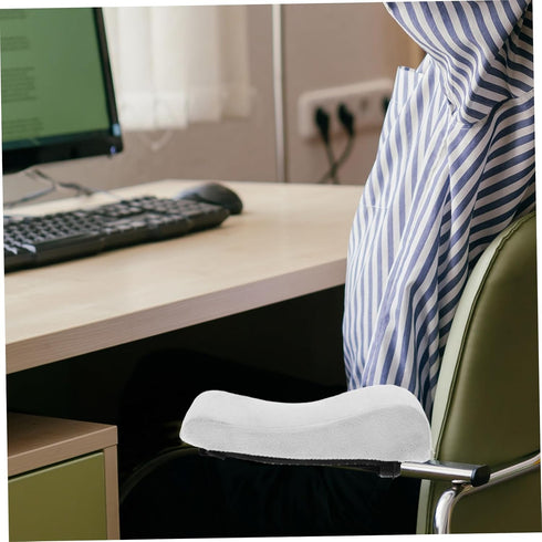 Elbow Angoily Office Chair Arm Pillow Memory Foam Pillow Wheelchair Armrest Support Gray