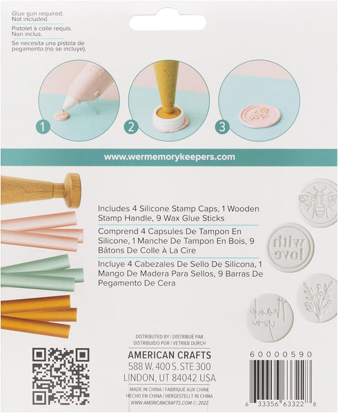 We R Memory Keepers- Envelope Seal Kit, Stamp Handle Stamp Cap Glue Sticks Card Making Envelope Making Envelope Maker Kit Envelope Maker Tool Envelope Envelopes to Use Envelope Maker Machine