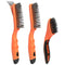 VASTOOLS Wire Brush Cleaning Set 3Pc, Detail Brush 10-1/2" and 8" for Cleaning Rust, Dust, and Welding Slag