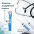 800 12mm 40mm (0.5" 1.5") Blank Blue Medical Syringe Labels - Write-On Medication Labels on Roll in Dispense Box. x x