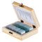 AmScope PS25 Prepared Microscope Slide Set, 25 Slides with Fitted Wooden Case, Brown
