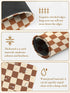 Ksriylm Cute Brown Mouse Pad,Retro Checkered Pattern Mousepad,Square Aesthetic Plaid Waterproof Grid Mouse Mat Design