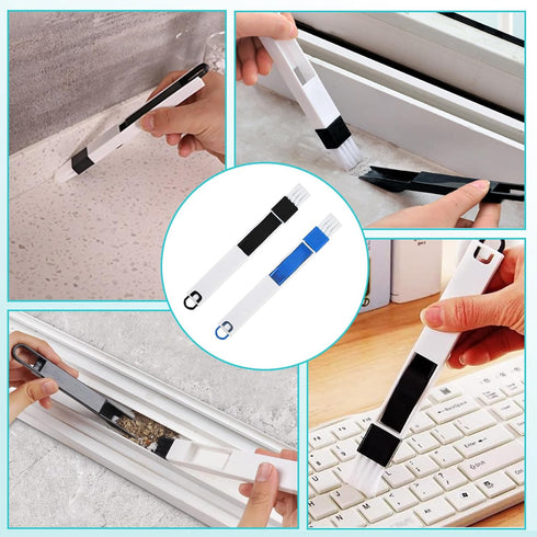 15-Piece Set (6 Crevice Cleaning Brush Narrow Gap, Grout Line & Window Track Brushes for Bathroom, Kitchen, Car Vents