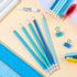 CHENGU 36 Pack Coastal Blue Pencils with Eraser, Cute Erasable Checking Wooden Pencils for Teens Adults
