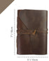 WANDERINGS Vintage Leather Journal - Handmade Leather Bound Notebook with Ivory Deckle Edge Paper, Perfect for Travel