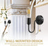 SEWACC Vintage Industrial Pull Chain Wall Sconce with Switch Black Wall Lamp Fixture for Indoor Hallway Bedroom