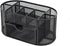 Black Mesh Desk Organizer, 9 Compartments with Drawer, Multifunctional Office Supplies Caddy for Desk Organization