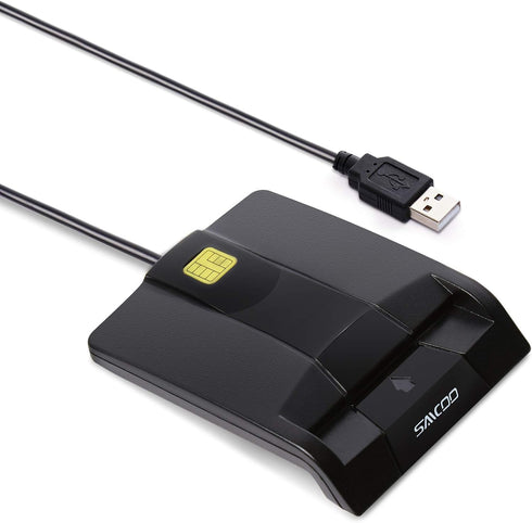 Saicoo DOD Military USB Common Access CAC Smart Card Reader, Compatible with Mac OS and Windows