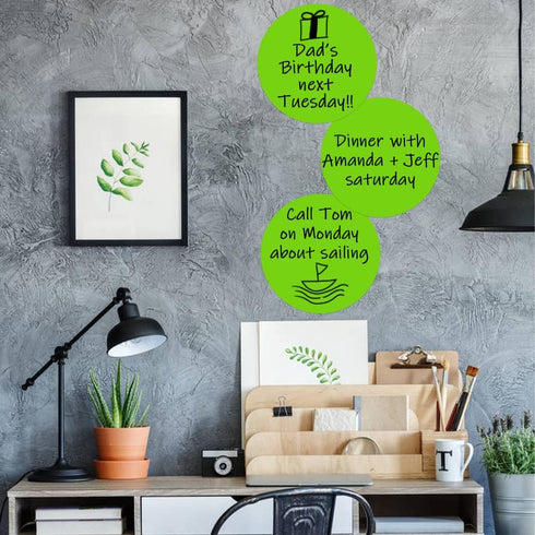 Dry Erase Circle Dots, 12 Pack Whiteboard Table Stickers for Home School Classroom Desks, Removable Wall Decals