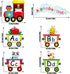 Outus Set Alphabet Train Bulletin Board Animals Alphabet Line Cards for Classroom Wall Letters Banner Decor Early