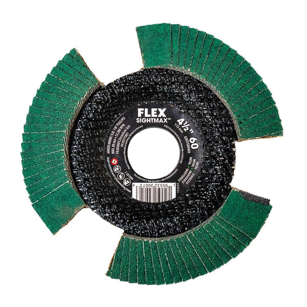 FLEX 4-1/2-inch 60 Grit SightMAX Flap Disc, Type 29 for Grinding and Finishing