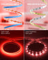 16.4ft 12V 1600Leds/5M Closet Dimmer Aclorol Led COB Light Strip Red Flexible COB Strip Lights for Bedroom Tape