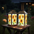 RAINFALLARING 1 Pack Solar Lights Outdoor Sunflowers Bouquet Watercolor Hand Painted Garden Hanging Solar Powered