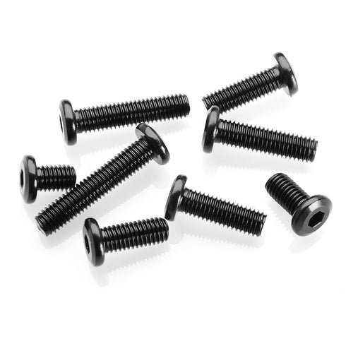 M8 x 20mm 50Pcs Flat Head Hex Socket Cap Screws, 304 Stainless Steel Furniture Bolts, Black Oxide & Hex Spanner
