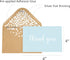 50 Pack 52 4" 6" Thank You Cards - Blank Baby Blue Matte Finish Cards with Silver Foiled "Thank You" Printed