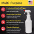 Pinnacle Mercantile 32 oz Plastic Spray Bottles, Leak Proof Technology, Empty Pack of 3, Made in USA