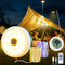 Solar Camping String Lights, Retractable Waterproof 33FT LED Camp Light with 13
