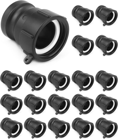 QWORK Poly Cam Lock Fittings, 20 Pack 2” Part A Cam Groove Hose Fitting, 2" Male Adapter x 2" Female Thread