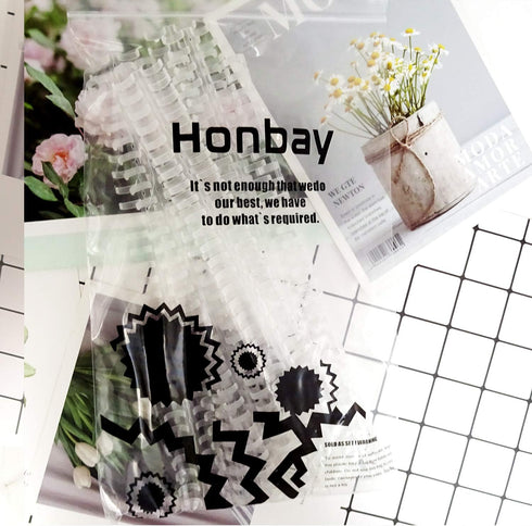 Honbay 10PCS Plastic 30-Hole Loose Leaf Binder Ring for Home and School Use