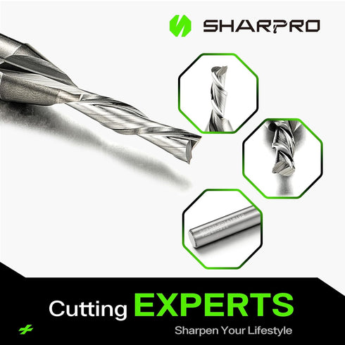 1/8 1/4 1/8 Inch 1/4 Grooving,1/2" CL,2" Router Bits Shank, Spiral Downcut Router Bit, CNC Router Bits, Down Cut End