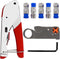 mxuteuk RG59 RG6 Coax Cable Crimper Tool with 5PCS F Type RG6 Compression Connectors