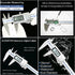 Digital Caliper, 6 Inch Measuring Tool, IP54 Waterproof, Large LCD Screen, Electronic Micrometer
