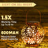 2 Pack JOIEDOMI Outdoor Solar Hanging Lantern Lights, Waterproof Tabletop with Handle, LED Moroccan Lanterns, Metal