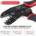 Zhushan Heat Shrink Connector Crimping Tool, AWG 22-10, Ratcheting Terminal Crimper for Electrical Wire