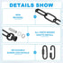 6 1 Set 110 lbs PATIKIL ft Light Fixture Chain, Lighting Chain Metal Looping Link with Quick Link Screw Lock Connectors