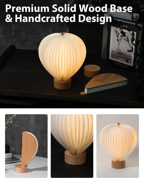 Ba suns Light,Dimmable decor,1200 Hot Air Balloon Warm Night Touch Lamp for Bedroom,Portable Table Bedside Lamp,hot air