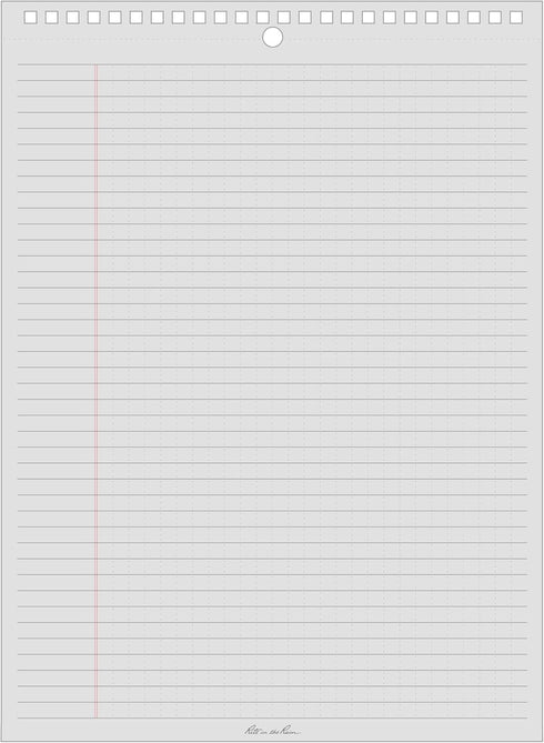 Rite in the Rain Weatherproof Legal Pad, 8.5" x 11", Gray Cover, Legal Pattern (No. LP785)