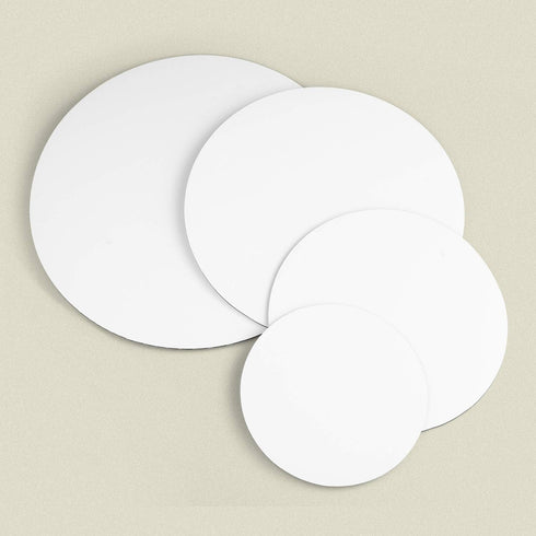 White Round Greaseproof Cake Boards, Cake Circle Base, 6/8/10/12 inch, 5 of Each Size