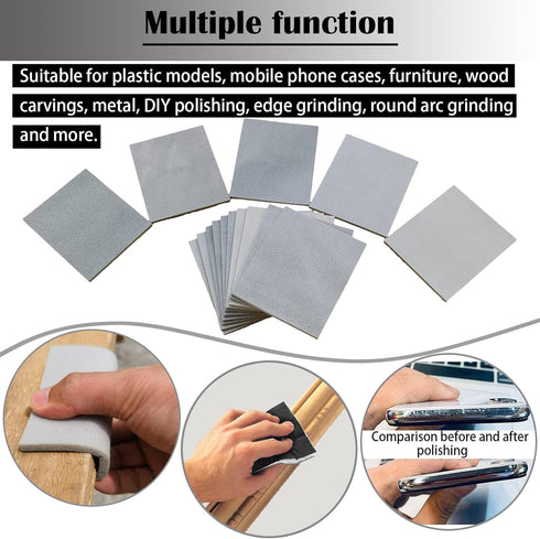 10 PCS Softback Sanding Sponge - 4 1/2 x 5 1/2 in, 400 600 1000 2000 3000 Grits, Flexible Foam Hand Sanding Block for