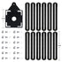 WiseWater 12 Sided Multi Angle Measuring Ruler, Universal Aluminum Alloy Template Tool