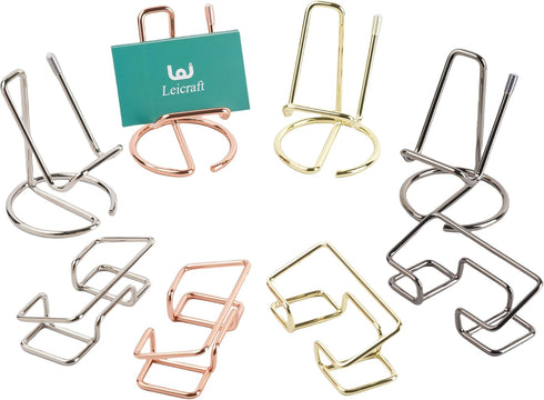 Business Card Holder for Desk - Cute Metal Card Organizers and Office Desk Accessories for Men and Women