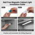 JJUNW 10 Counter PCS Under Cabinet Light Magnetic Strip, Adhesive Metal Plates for Magnetic Mounts Replacement Magnetic