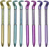 Maydahui 24 PCS Snake Shaped Ballpoint Pens, Novelty Cobra Pen, Retractable Bling Rhinestones, Colorful Crystal